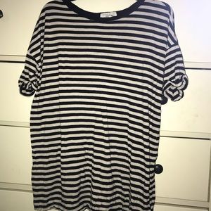 Forever 21 Striped Oversized Tee
